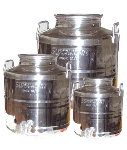Fusto oil 100 inox 18/10 supermonte saldato a rullo