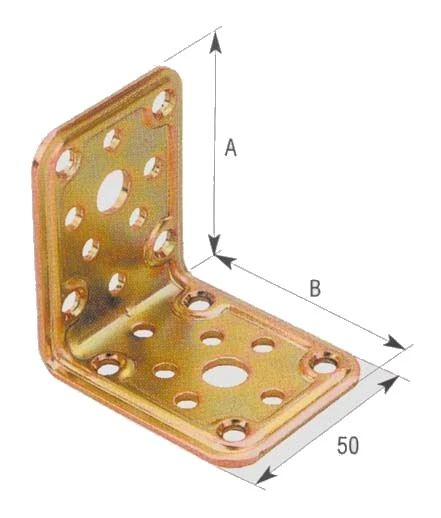 Giunzione pesante ad angolo stampata a.771 – 40x 40x50 Tr