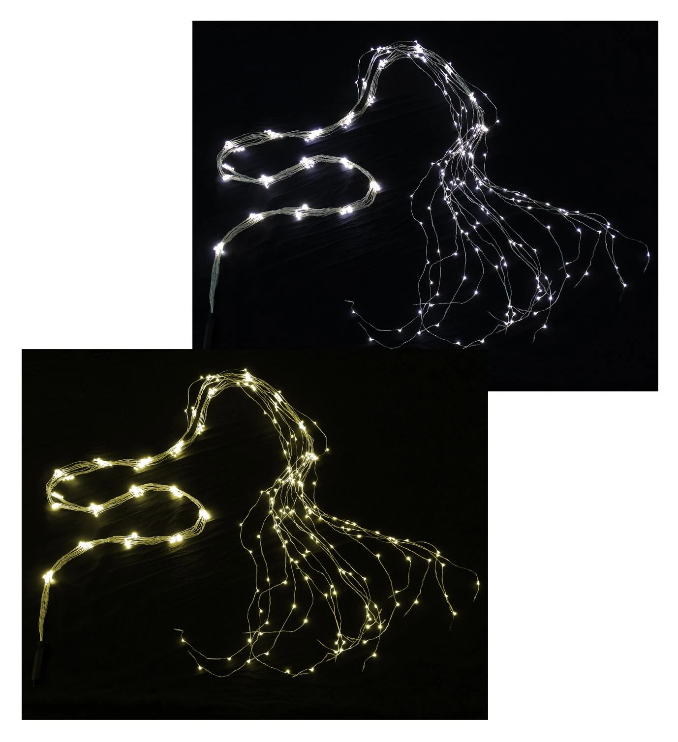 Gocce led cascata filo rame