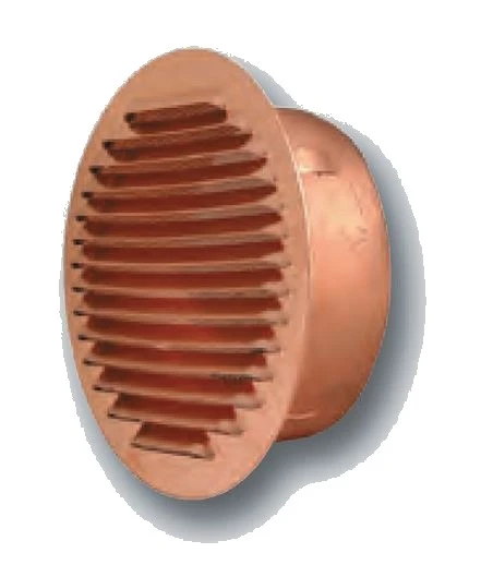 Griglia tonda di ventilazione da incasso in rame – 70 Gtr