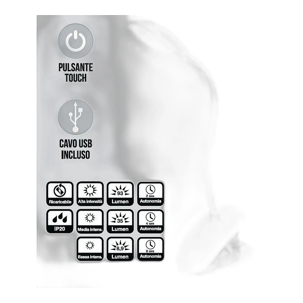 Lampada da tavolo led fresia abs