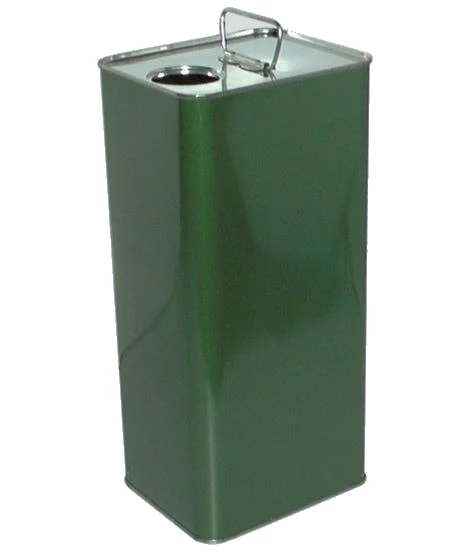 Lattina rettangolare per olio – Colore: verde