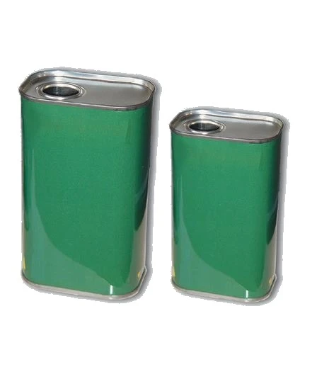 Lattina rettangolare per olio verde