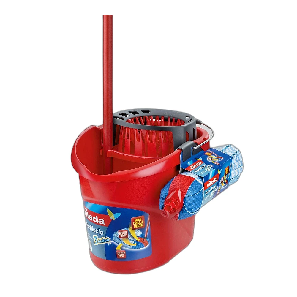 Lavapavimenti super mocio 3action vileda manico intero