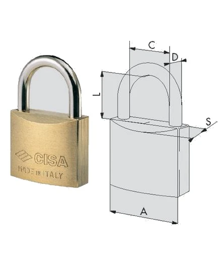 Lucchetto in ottone cisa 22010