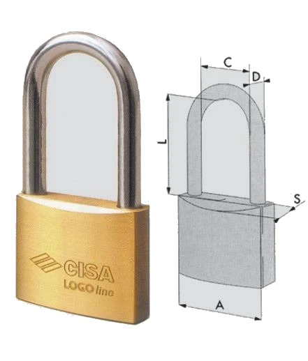 Lucchetto ottone logo arco lungo cisa 21011