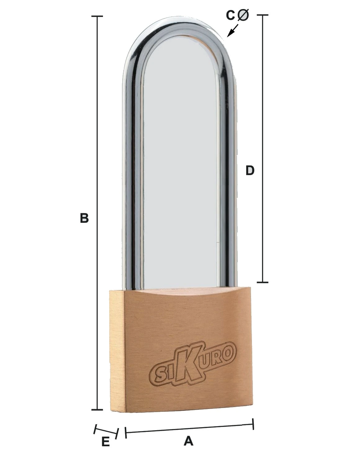 Lucchetto sikuro arco extra lungo