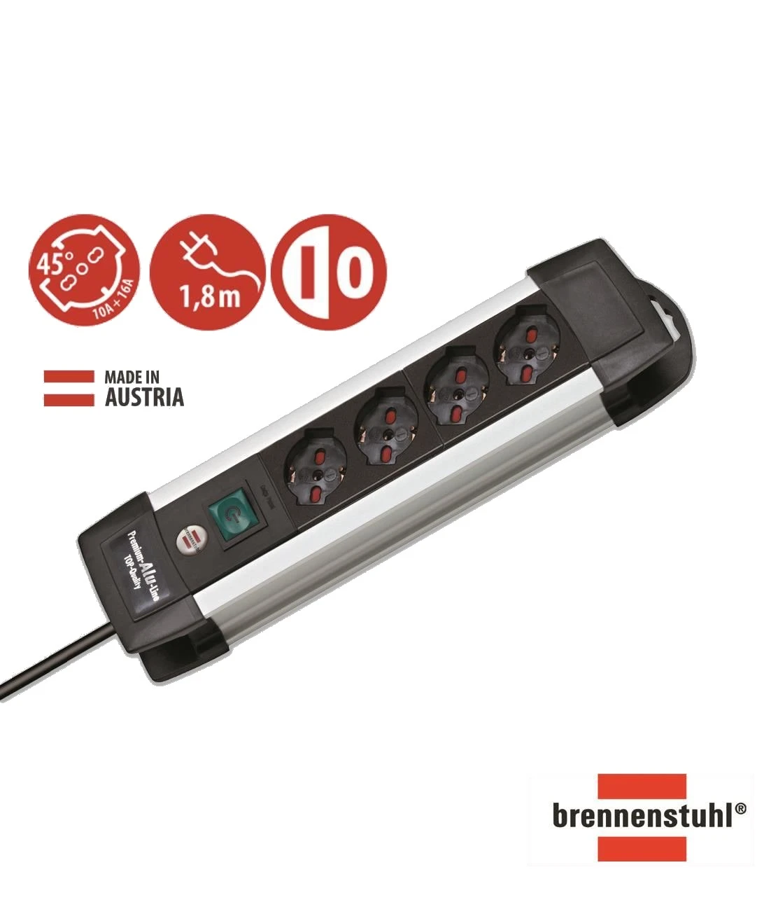 Multipresa alluminio 4 posti
