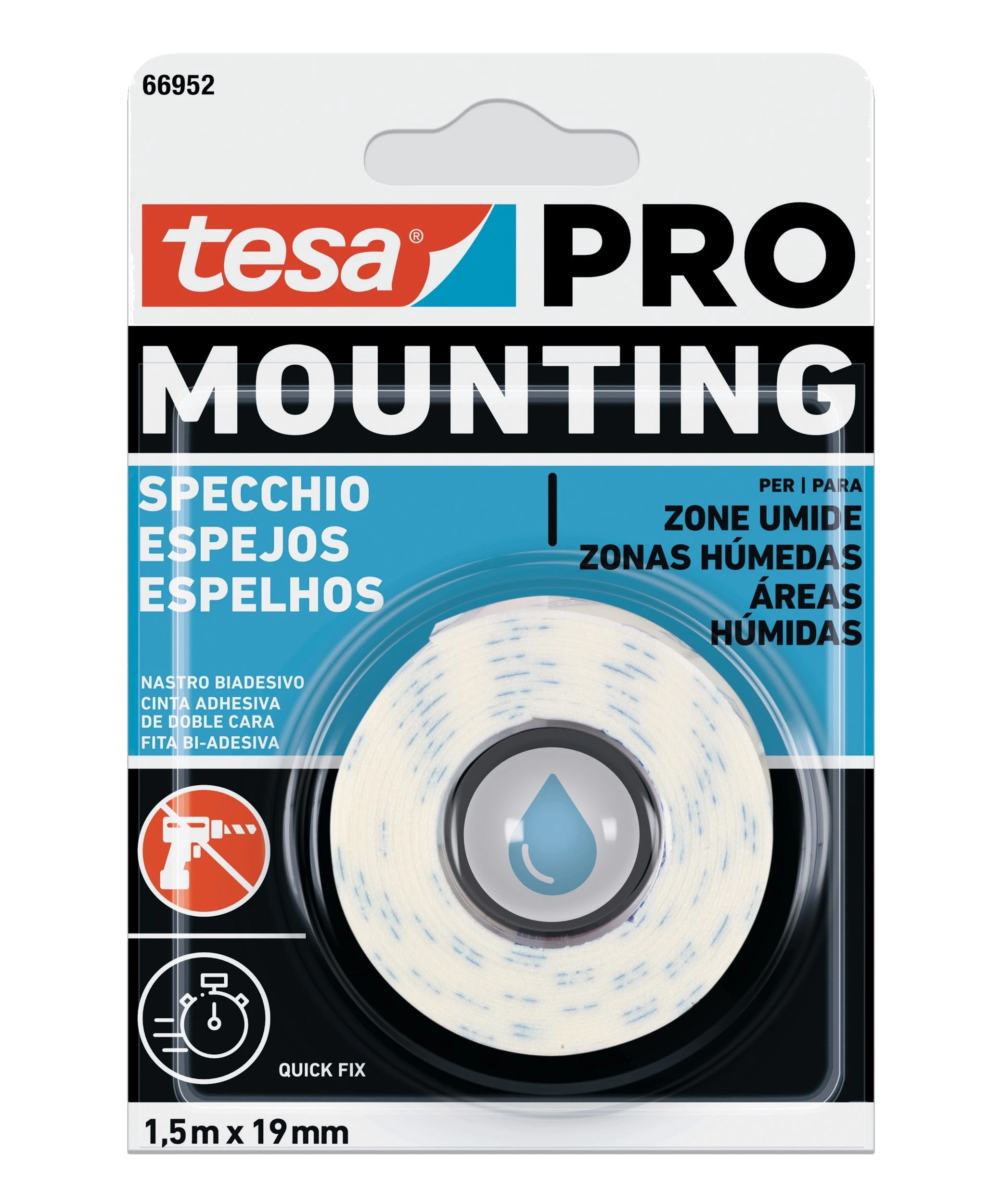Nastro biadesivo per specchi tesa® pro mounting