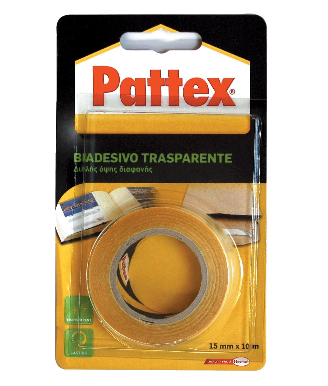Nastro biadesivo trasparente pattex