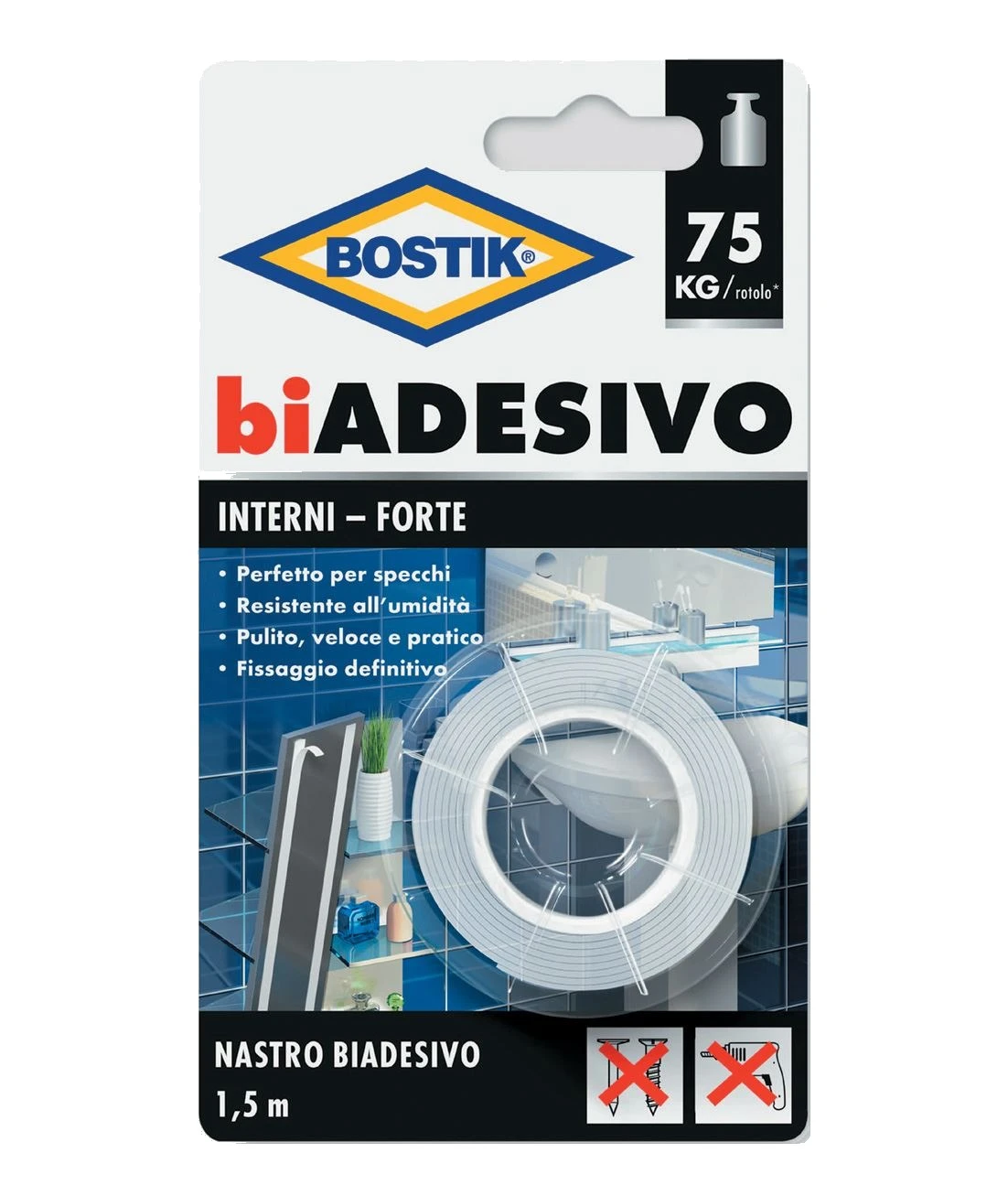 Nastro bostik biadesivo interni
