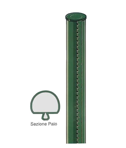 Palo plasticato da cementare – Verd