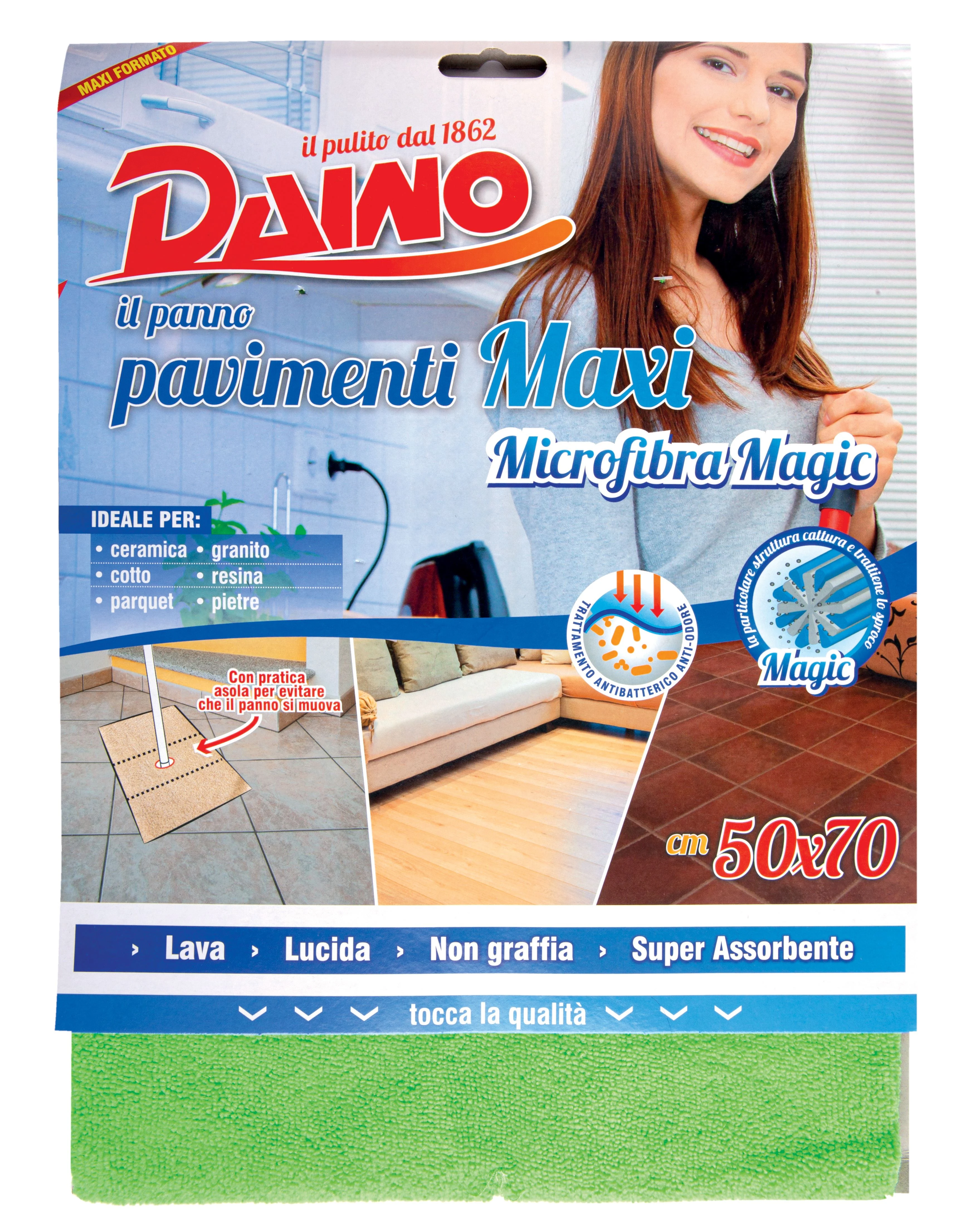 Panno daino microfibra pavimenti – Dimensioni: Cm 50x70