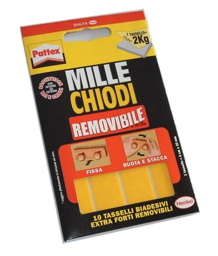 Pattex millechiodi removibile biadesivo 4x2 henkel