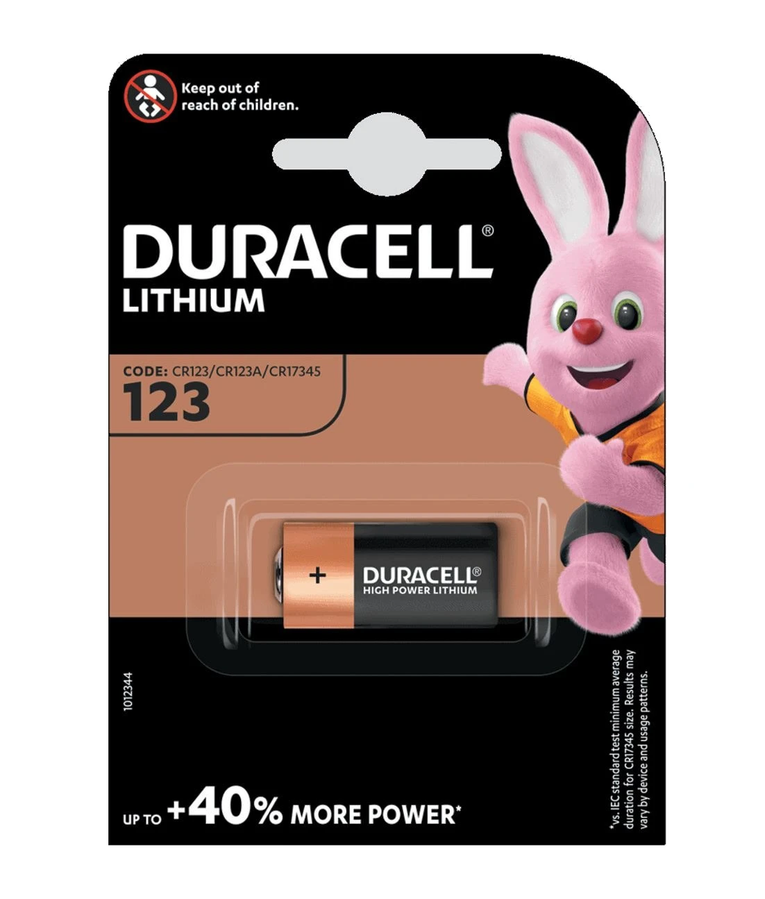 Pile duracell lithio dl123