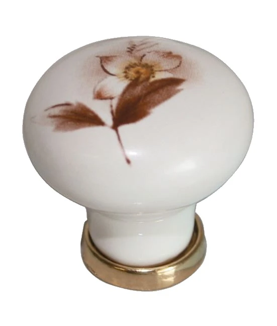 Pomolo tondo ceramica – Bi/Or Fio/Autu Mm25