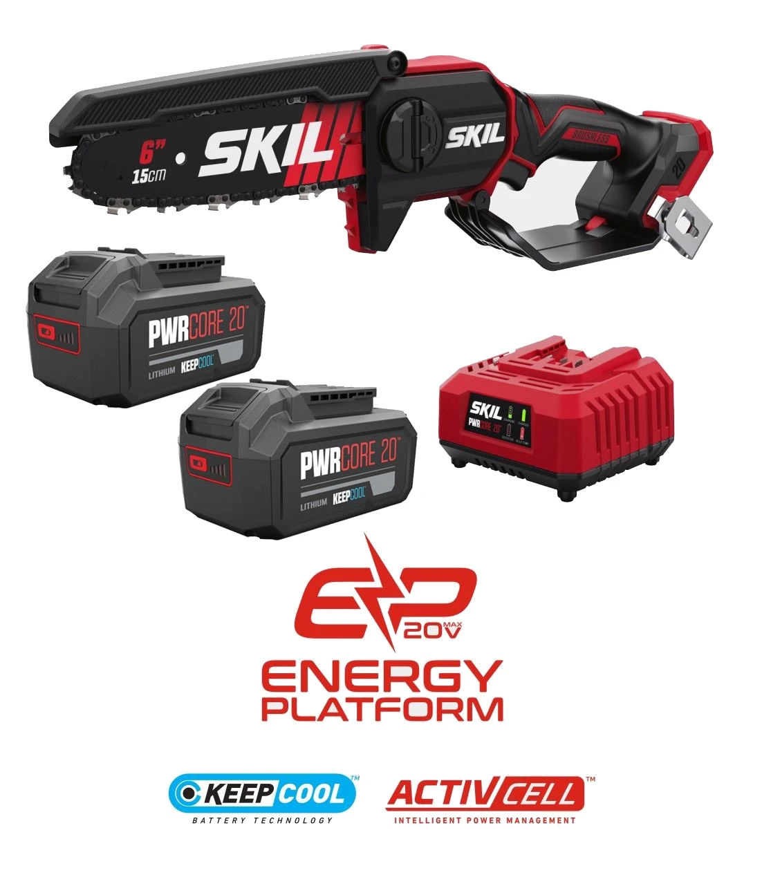 Sega potatura a batteria skil 512 +kit 2x4ah