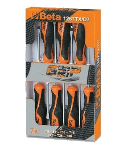 Serie giraviti torx con impugnatura grip beta 1267tx/d7
