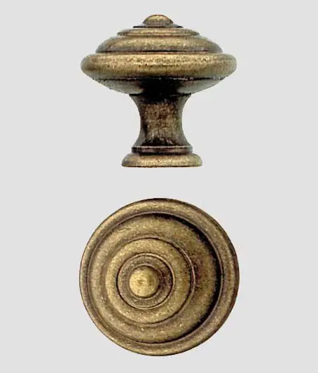 Pomolo lamierino ottone per mobili