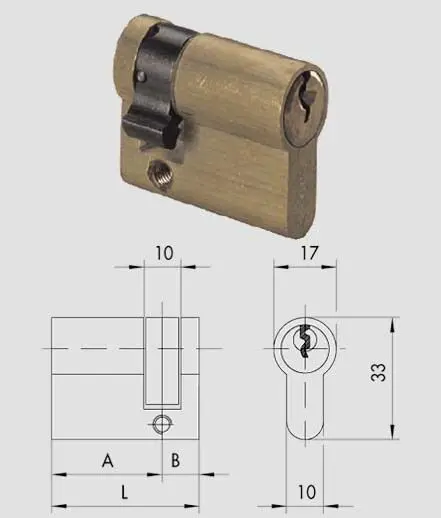 Mezzo cilindro a profilo europeo cisa 0g305