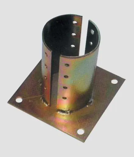 Supporto per travi tonde con piastra di fissaggio aldeghi a.957