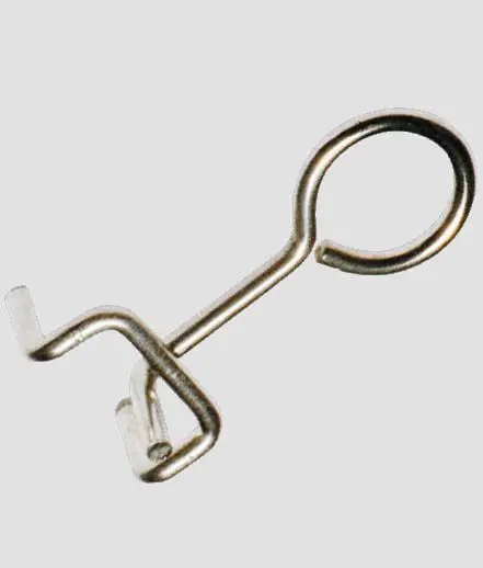 Gancio per pannelli forati a.706 in acciaio