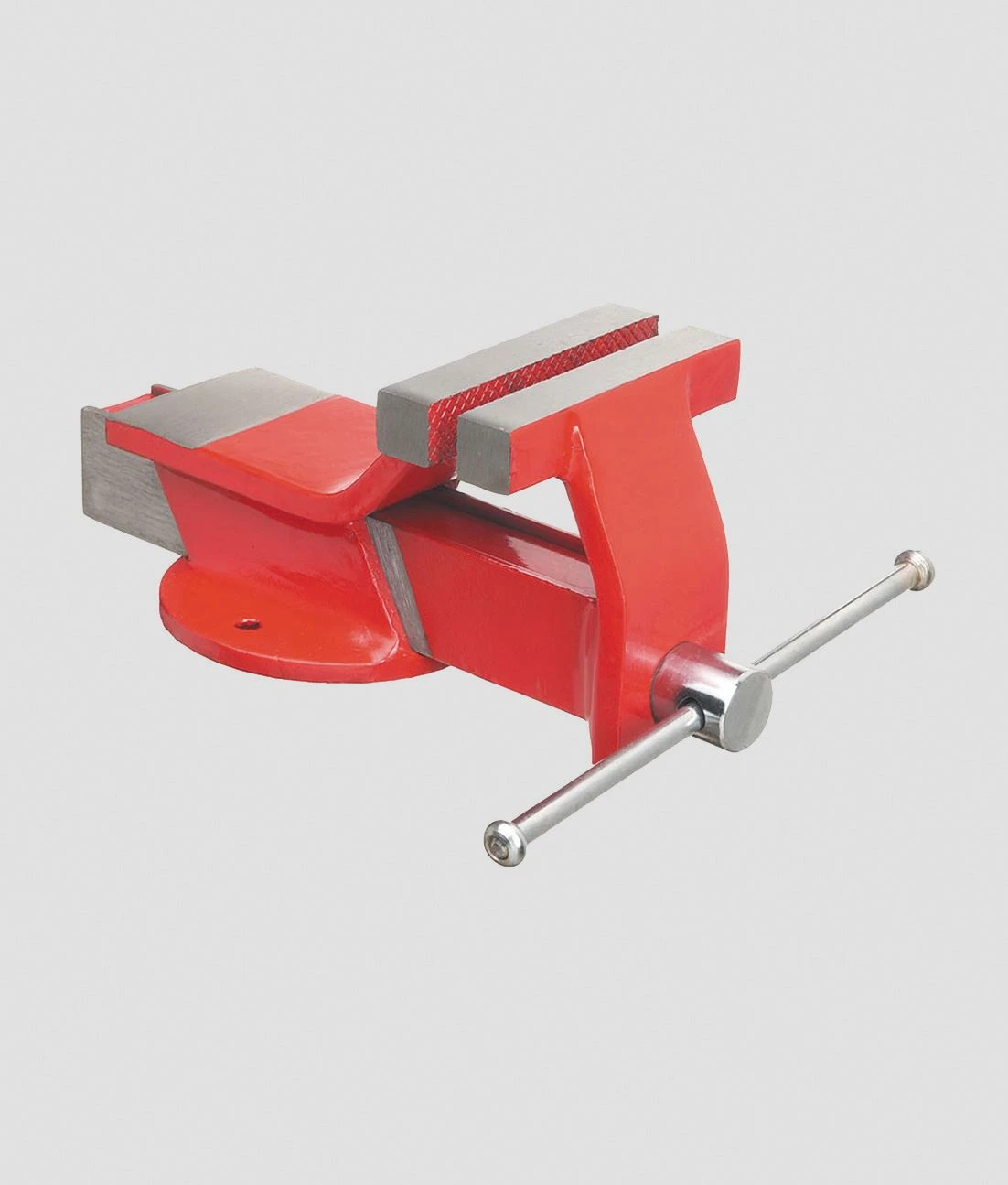 Morsa acciaio con base tonda fissa