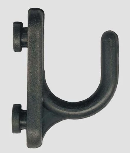 Gancio curvo per pannelli forati 663