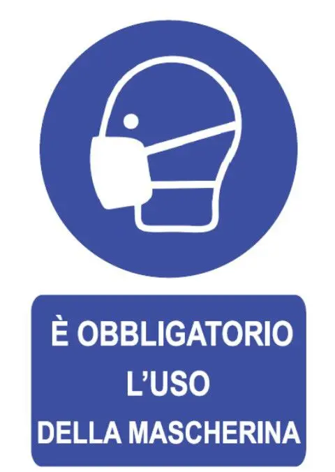 Targa cv19 obbligo uso mascherina