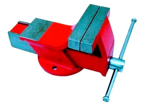 Morsa acciaio con base tonda fissa