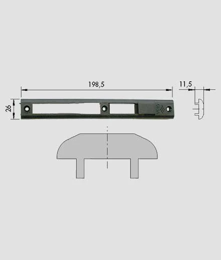 Contropiastra in nylon cisa 06285