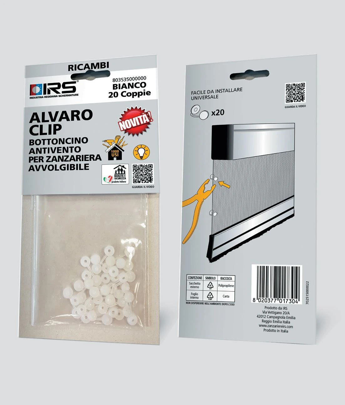 Antivento alvaro clip per zanzariera