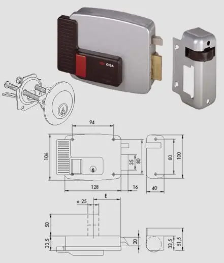 Elettroserratura da applicare a cilindro cisa 11610