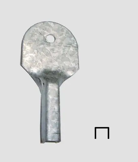 Chiave maschio quadro sportello/ armadio zincato gas
