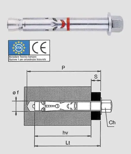 Tassello ancorante acciaio fischer fh-h