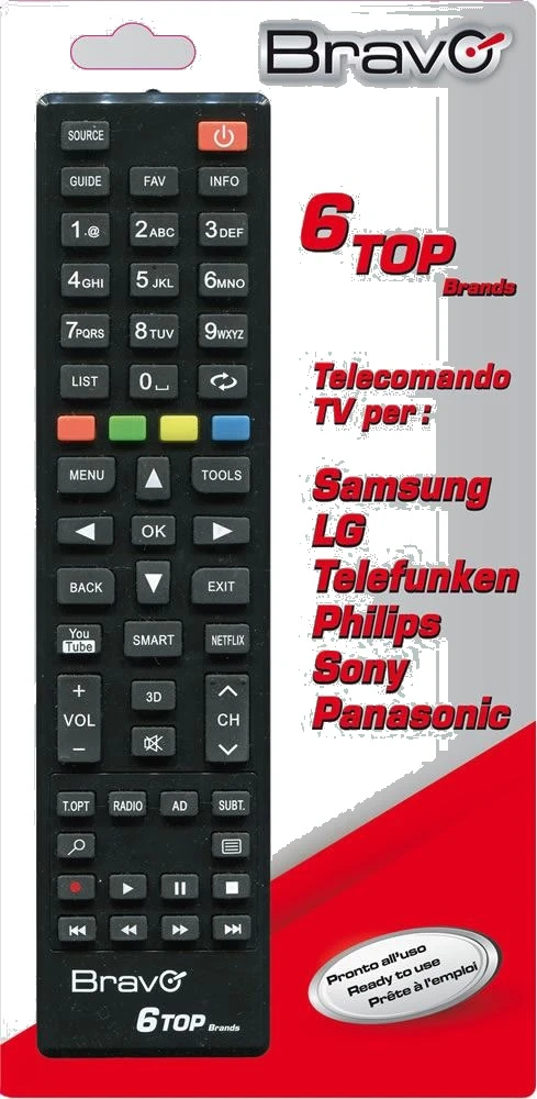 Telecomando per 6 top brands