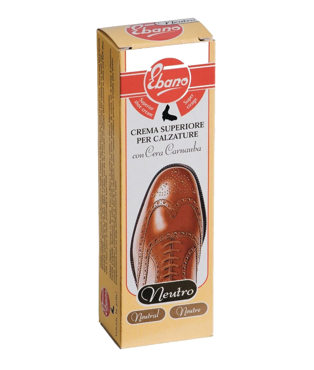 Tubetto crema scarpe ebano neutro