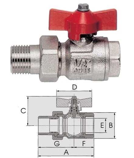 Valvola a sfera ideal a passaggio totale a.098