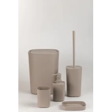 Kit complemento di arredo bagno poddy tortora