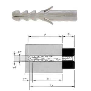 0009552 per tassello in nylon fischer s