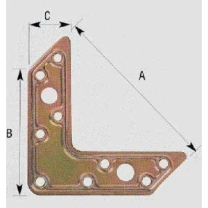 Angolo Giunzione Pesante Acciaio Tropicalizzato - Misura 83 x 83 x 30 mm