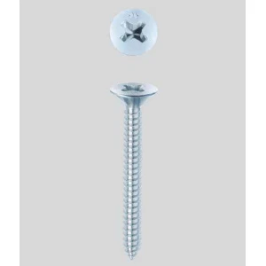 500 Viti autofilettanti testa svasata piana zincata a croce - 4,8x22 mm