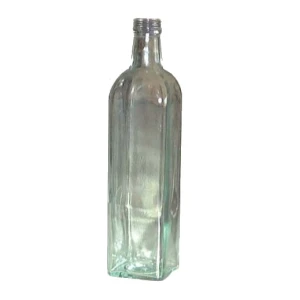 Bottiglia olio quadrata senza tappo