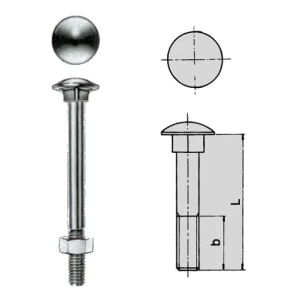 Bullone ttde zincato bianco uni 5732