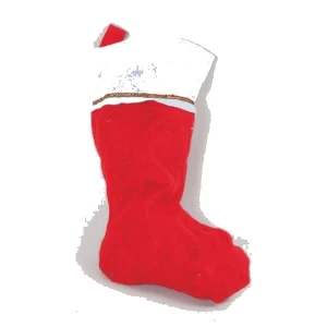 Calza natale panno rossa