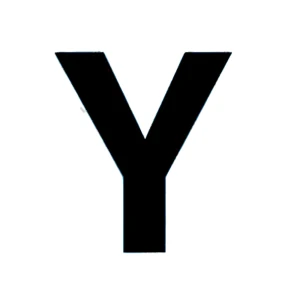 Carattere adesivo "y"