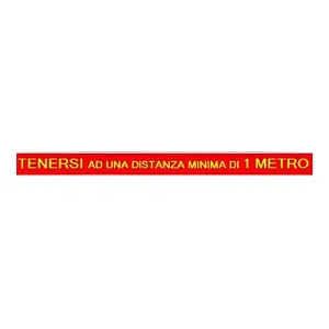 Cartello adesivo tenersi ad una distanza minima di 1 metro