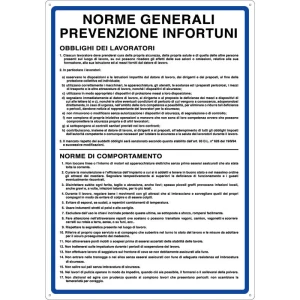 Cartello polionda norme di prevenzione