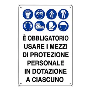 Cartello polionda obblighi dpi