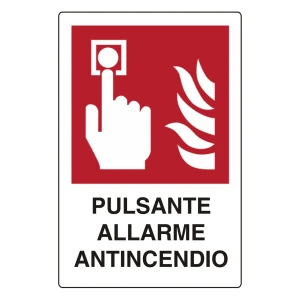 Cartello  pulsante allarme antincendio